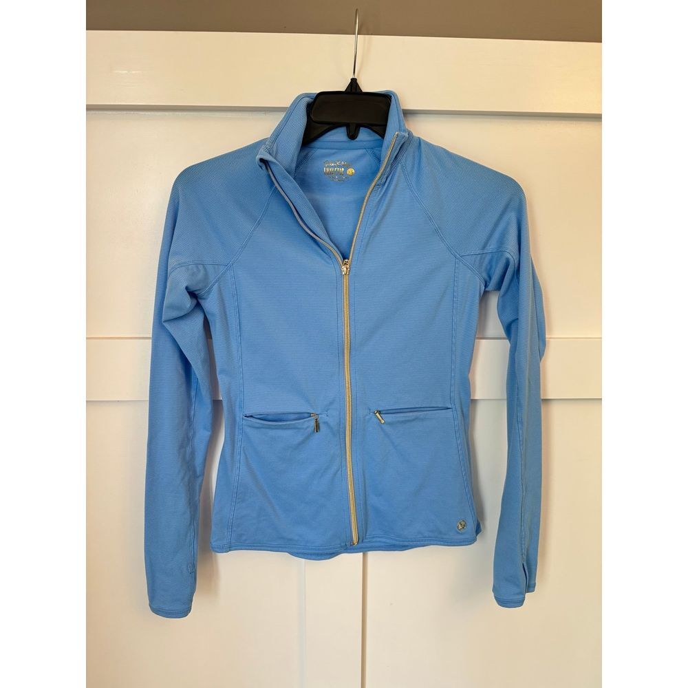 Lilly Pulitzer Luxletic zip up‎ baby blue XS EUC